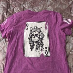 Relentless Rebel Graphic Tee with Queen of Spades Design